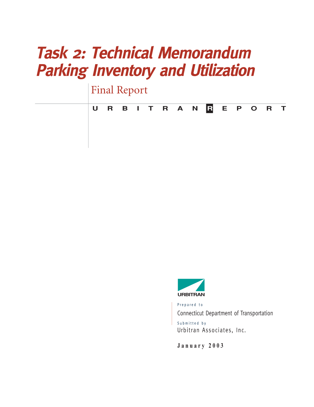 Parking Inventory and Utilization Final Report