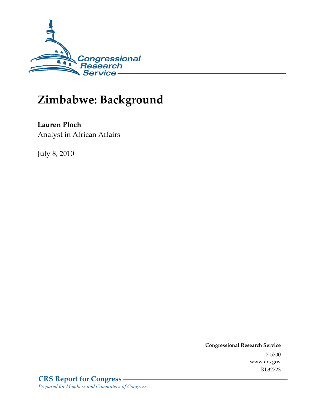 Zimbabwe: Background