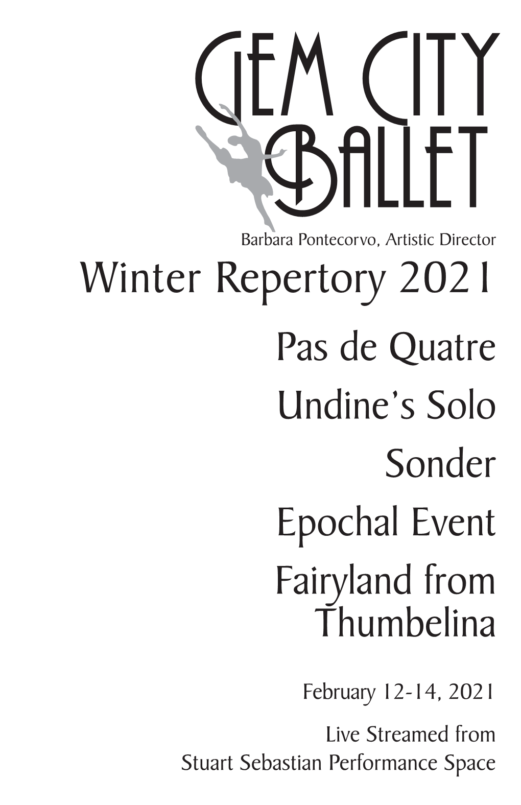 Winter Repertory 2021 Pas De Quatre Undine’S Solo Sonder Epochal Event Fairyland from Thumbelina