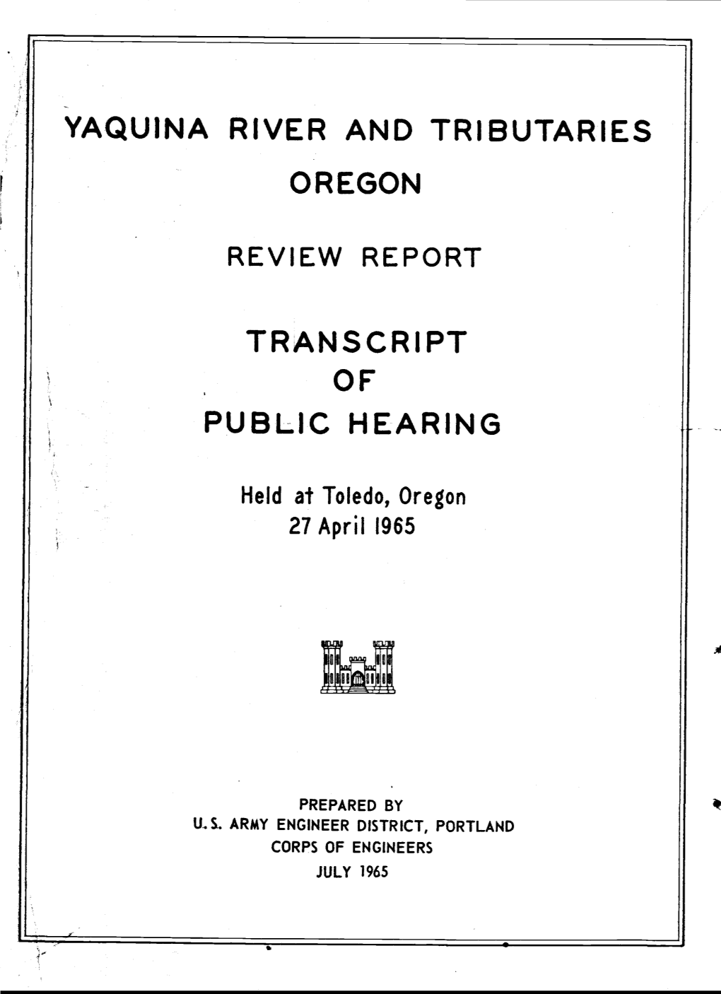 TRANSCRIPT of I PUBLIC HEARINGHEARING ,T