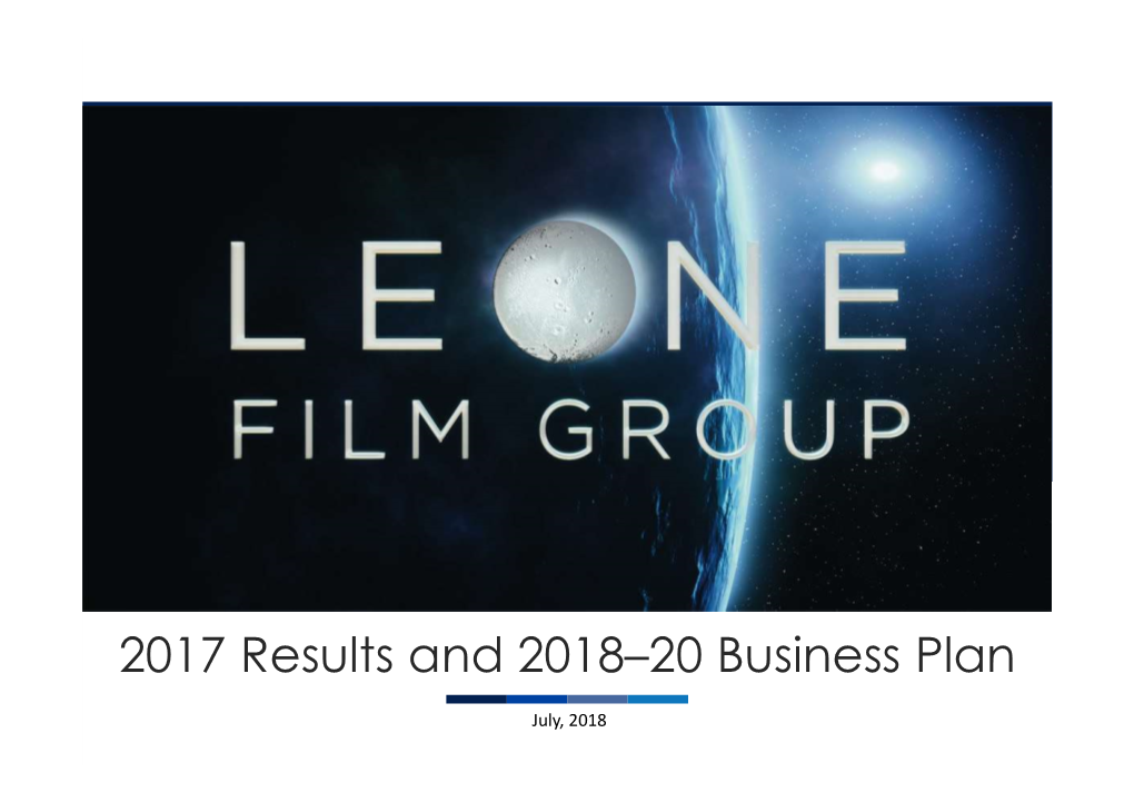 2017 Results and 2018–20 Business Plan