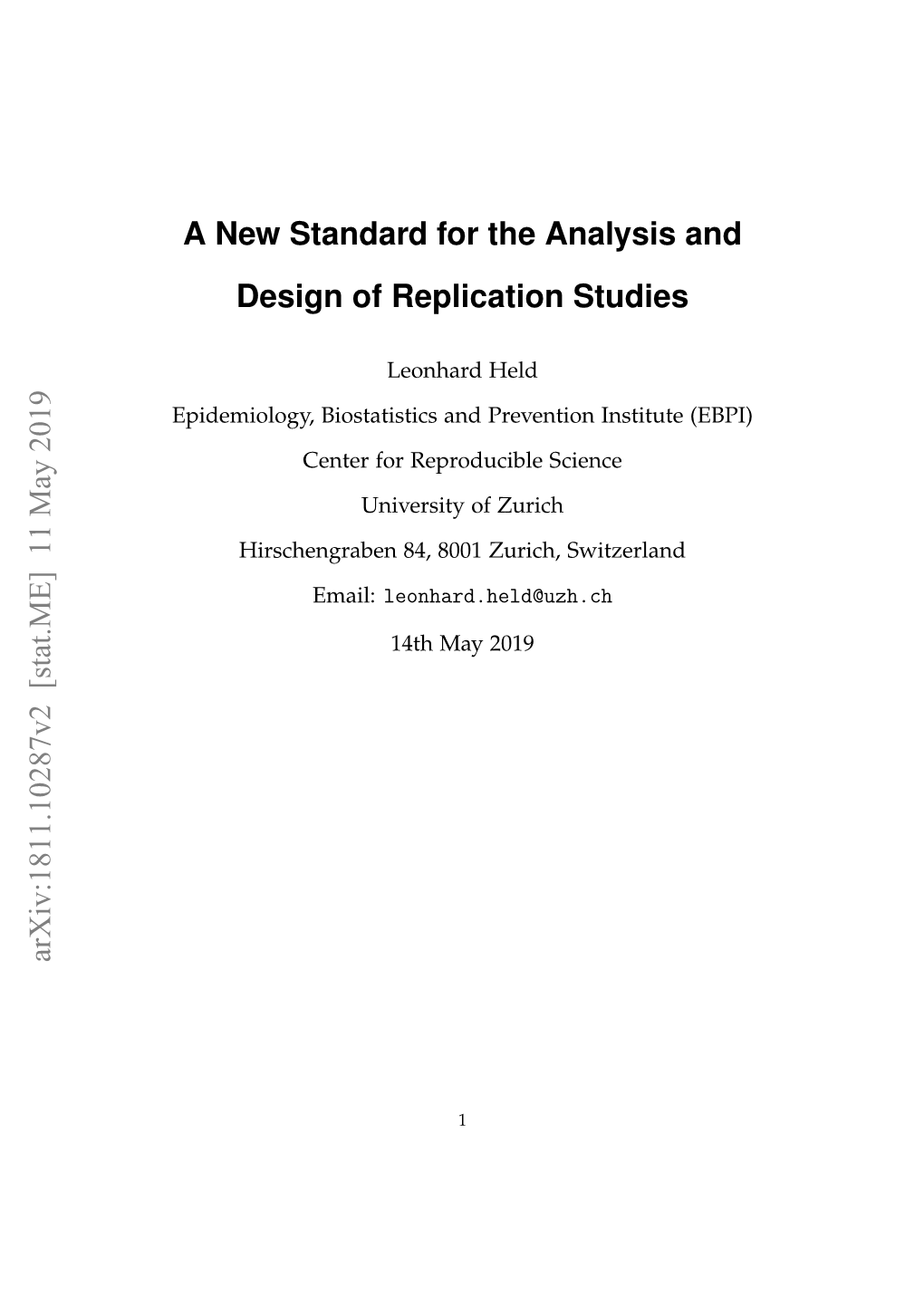 A New Standard for the Analysis and Design of Replication Studies