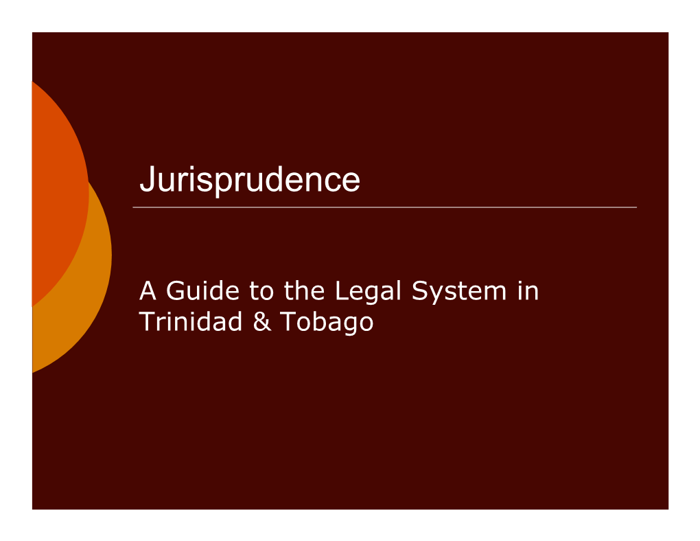 Jurisprudence in Trinidad and Tobago (PDF)