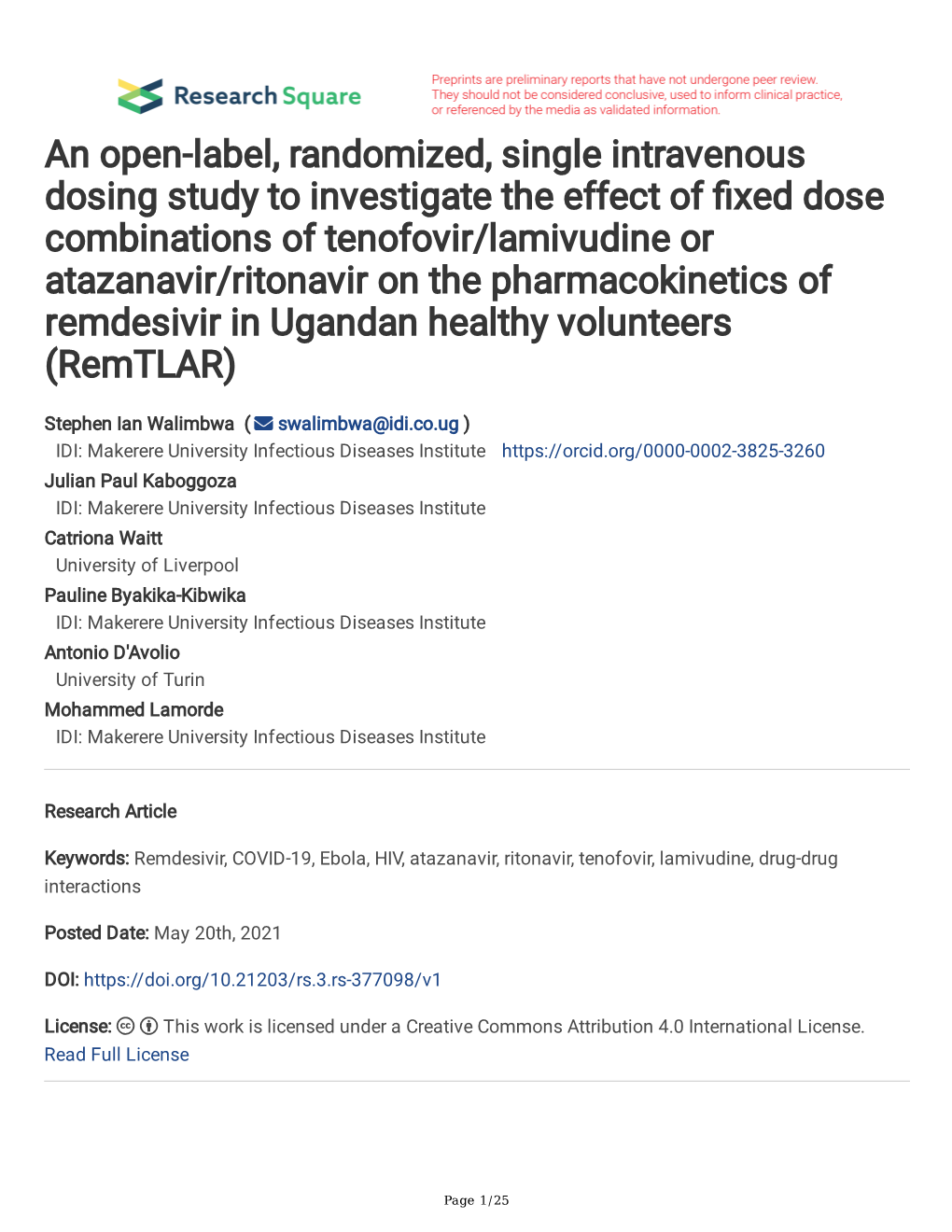 An Open-Label, Randomized, Single Intravenous Dosing Study To