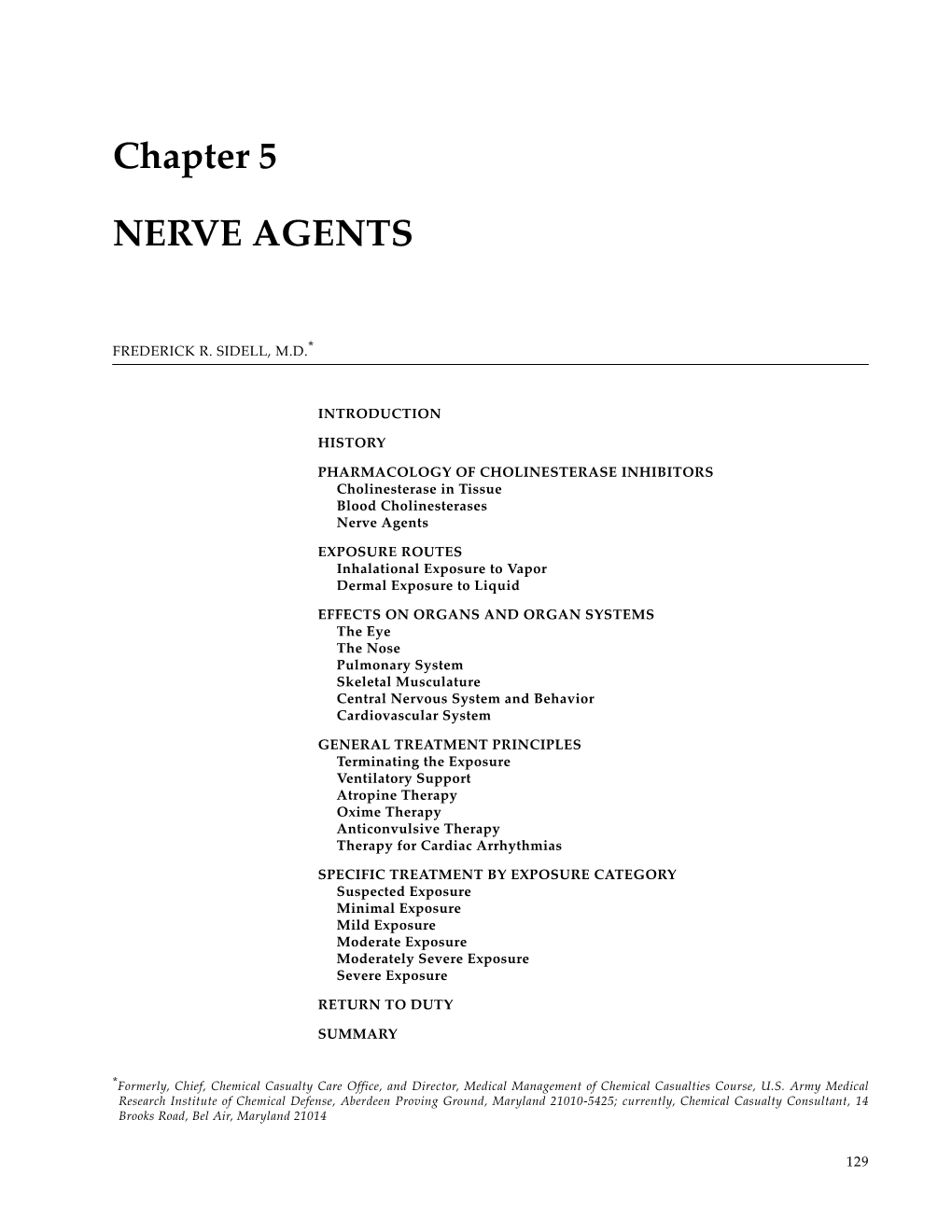 Chapter 5 NERVE AGENTS