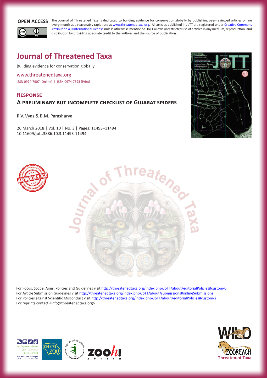 Journal of Threatened Taxa