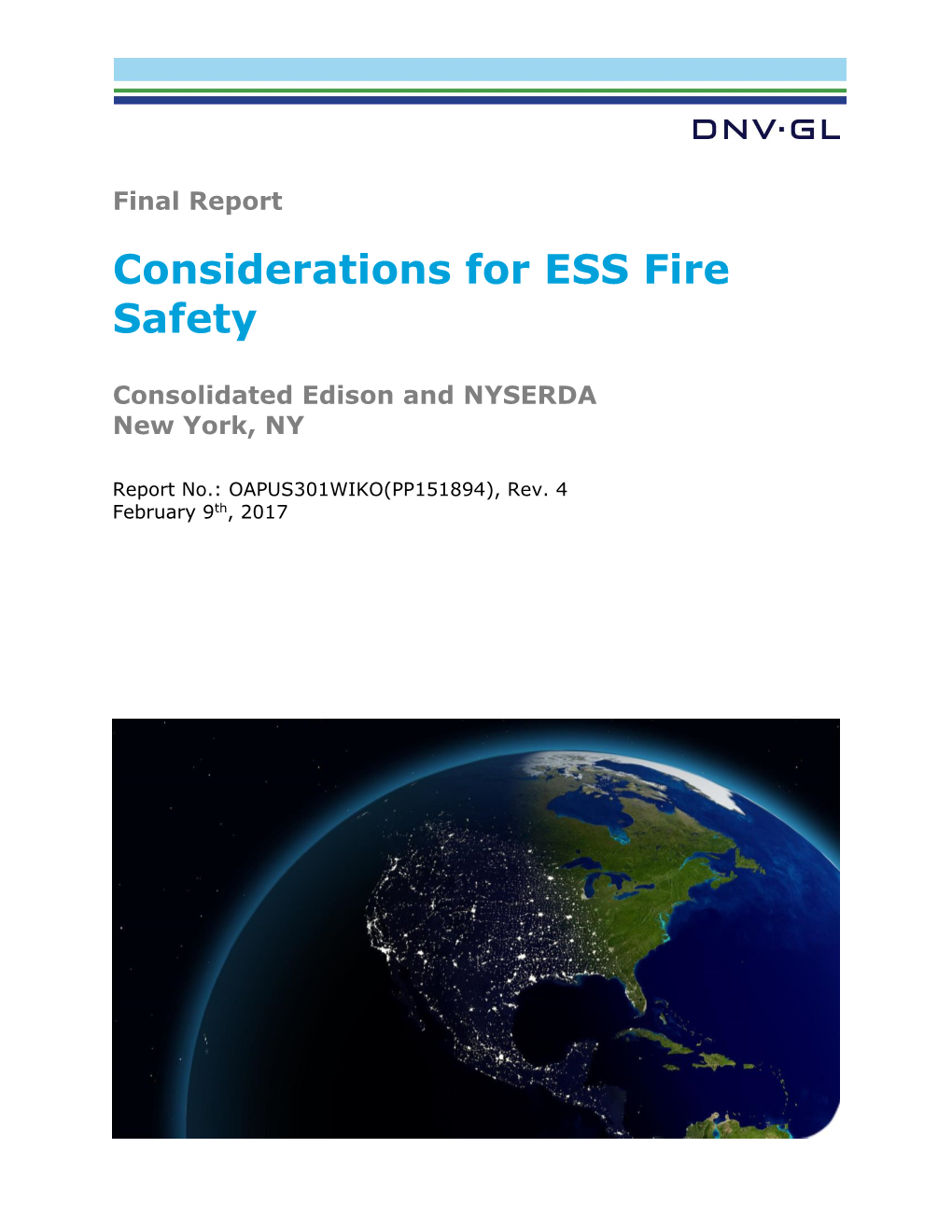 Considerations for ESS Fire Safety