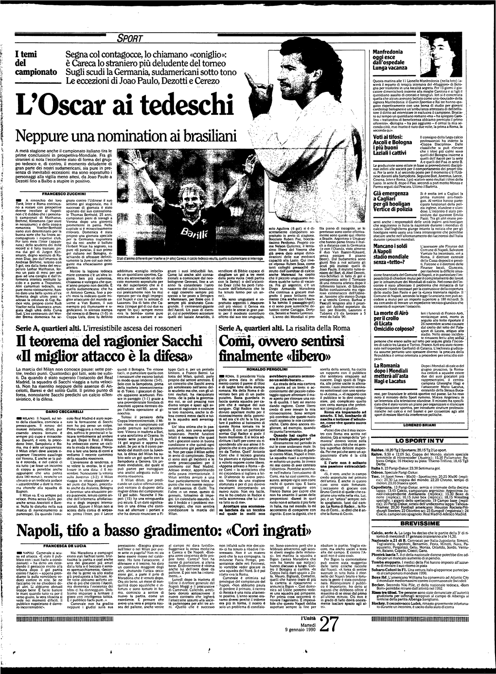 L'oscar Ai Tedeschi Lo Sul Tempo Un Quotidiano Romano «Ma - Ha Spiegato Caro­ Lina - Trattandosi Di Beneficenza Abbiamo Premiato Il Primo Offerente»