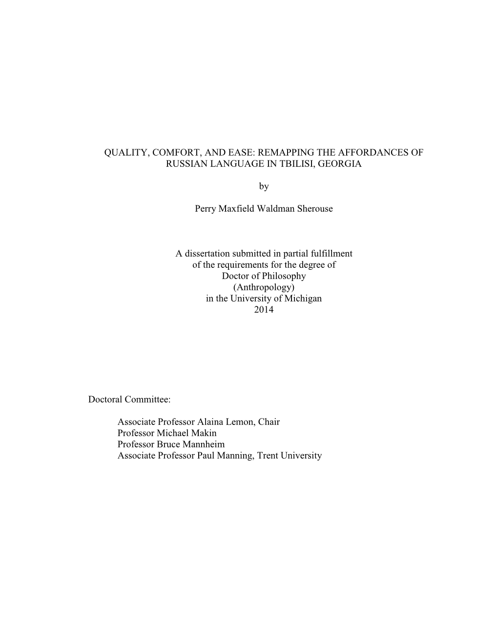 Remapping the Affordances of Russian Language in Tbilisi, Georgia