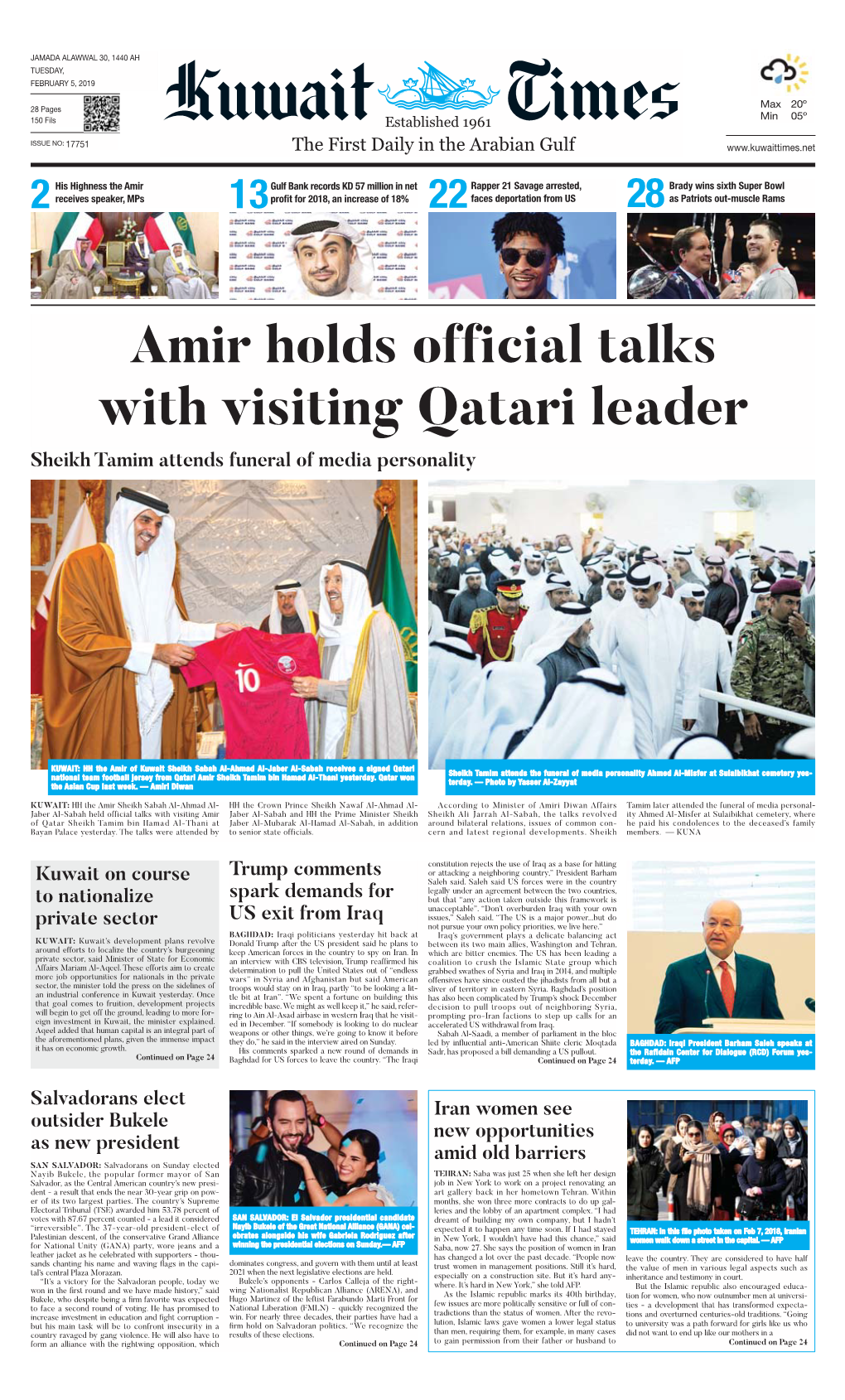 Kuwaittimes 5-2-2019.Qxp Layout 1