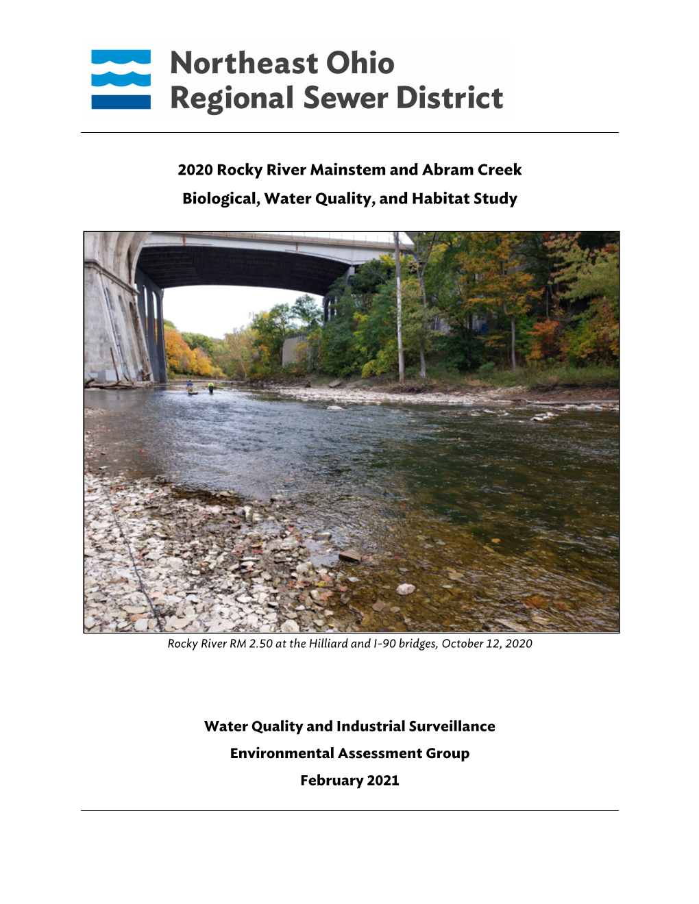 2020 Rocky River Mainstem and Abram Creek Biological, Water Quality, and Habitat Study