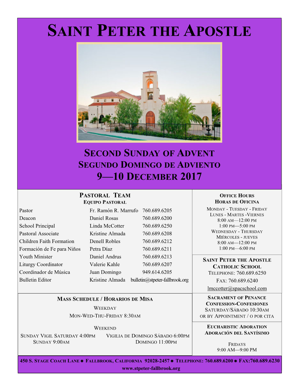 Saint Peter the Apostle Parish Fallbrook