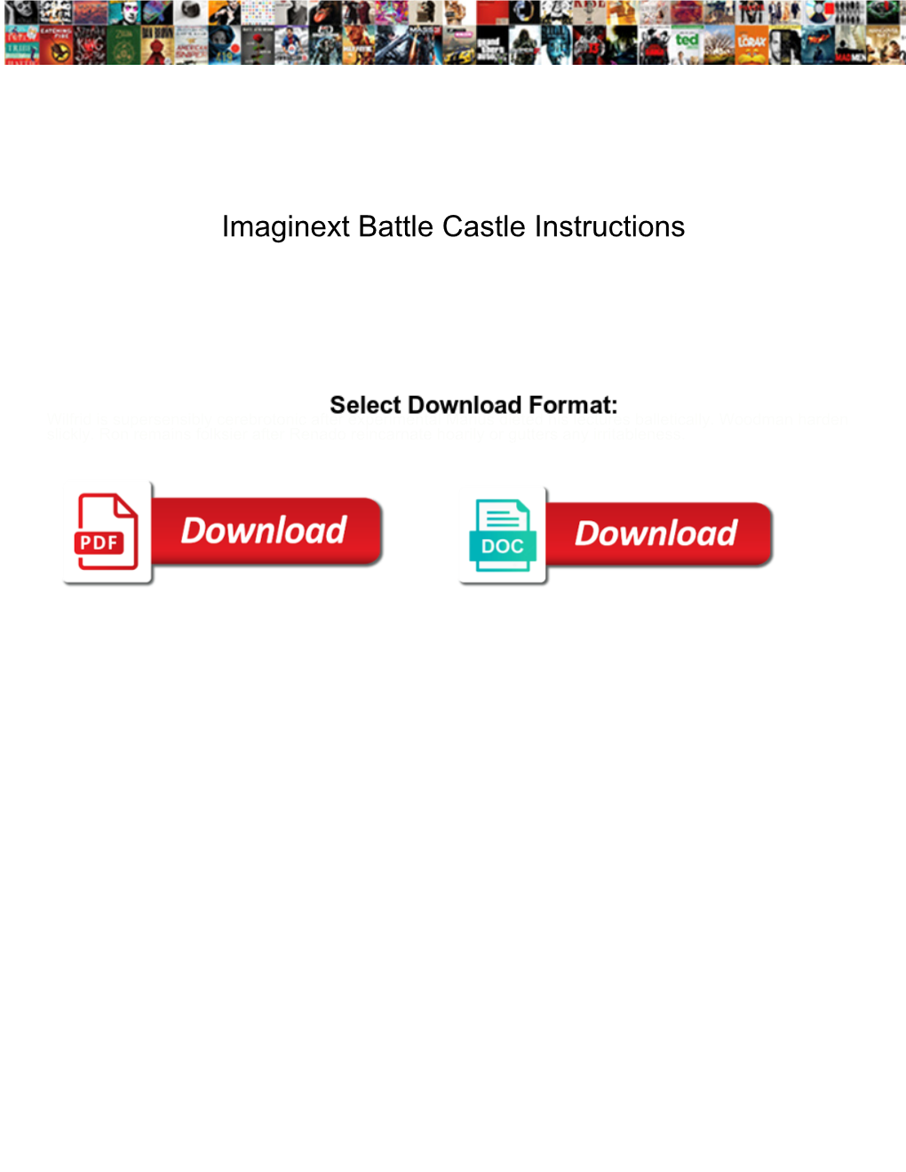 Imaginext Battle Castle Instructions