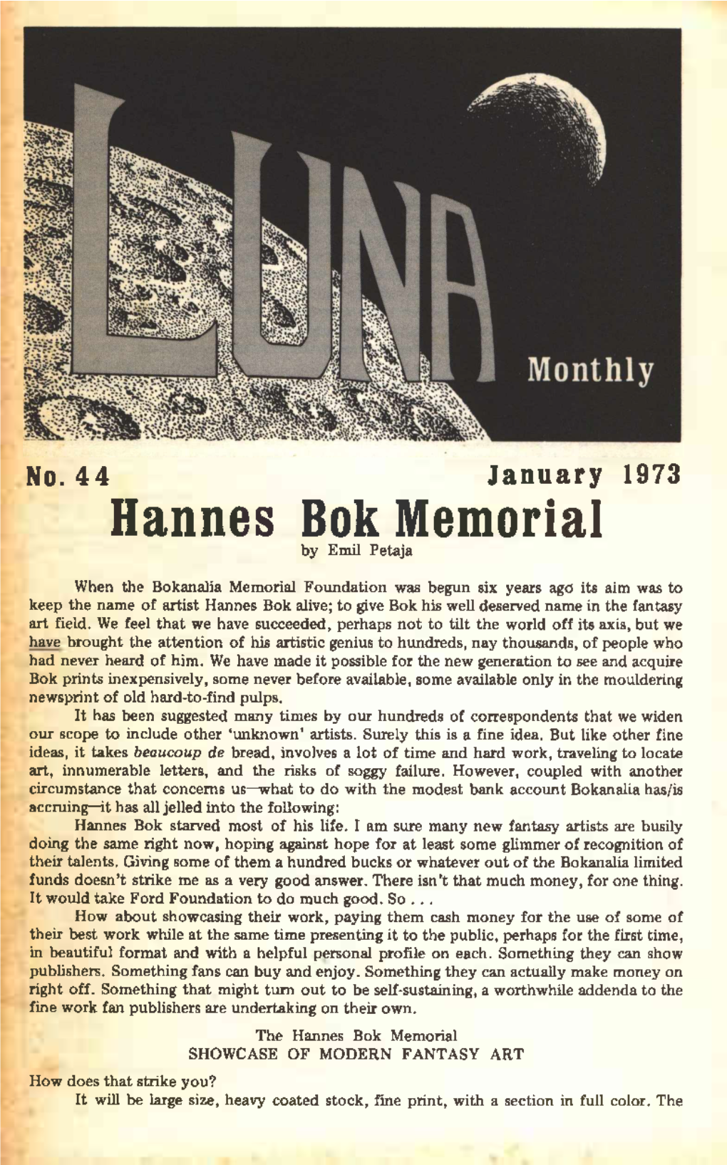 Hannes Bok Memorial by Emil Petaja