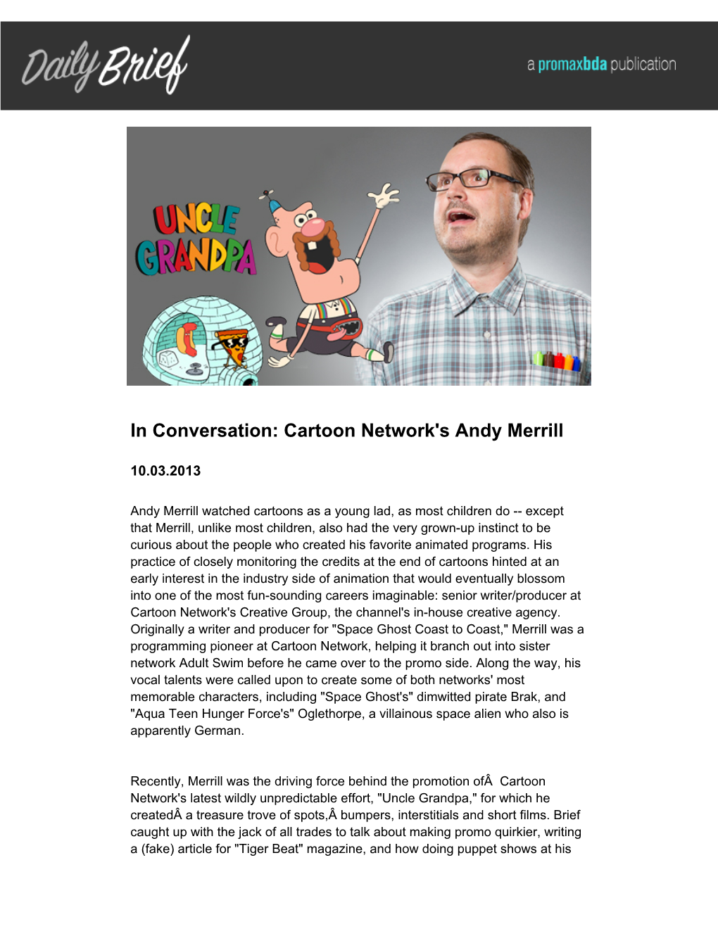 Cartoon Network's Andy Merrill