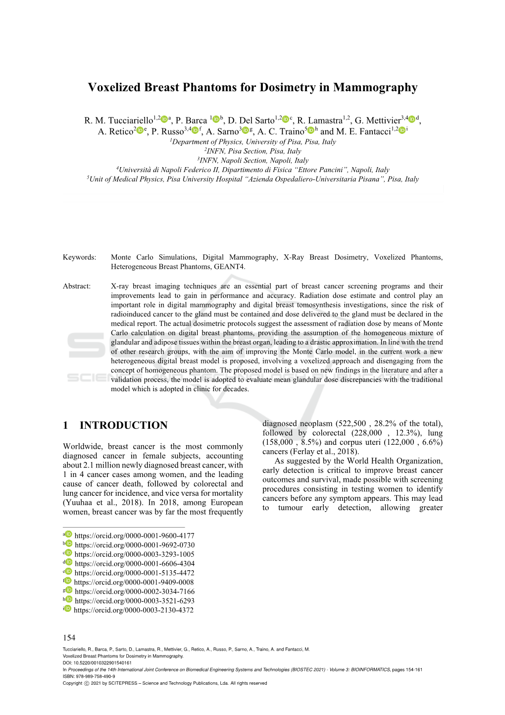 Voxelized Breast Phantoms for Dosimetry in Mammography