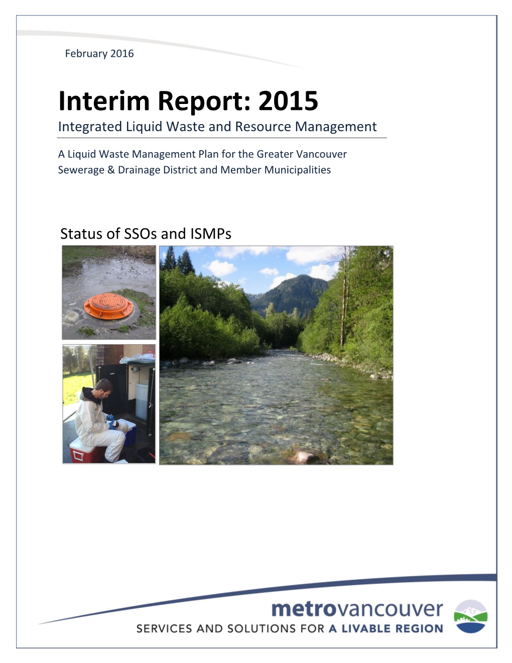 Interim Report: 2015 Integrated Liquid Waste and Resource Management