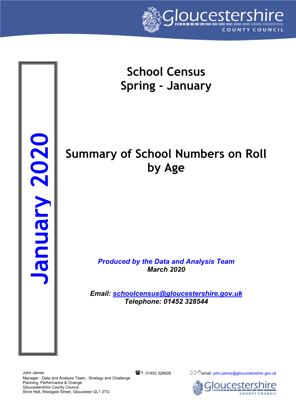 School Numbers on Roll by Age