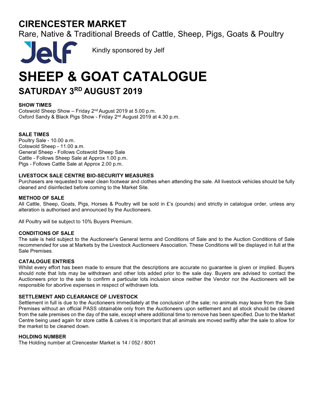 Sheep & Goat Catalogue