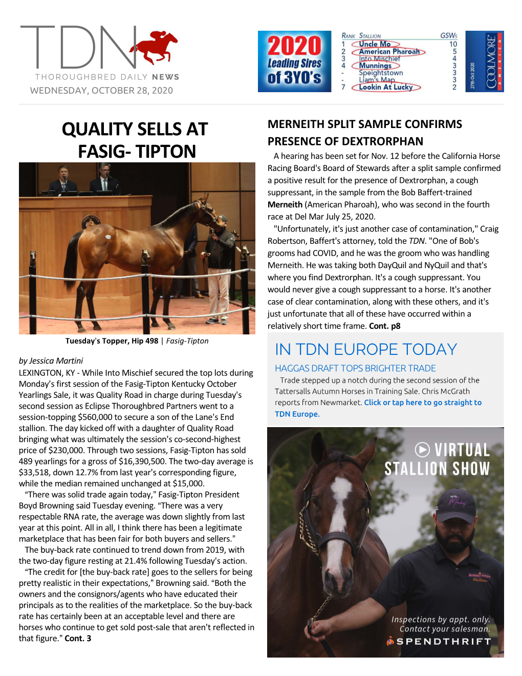 Quality Sells at Fasig- Tipton