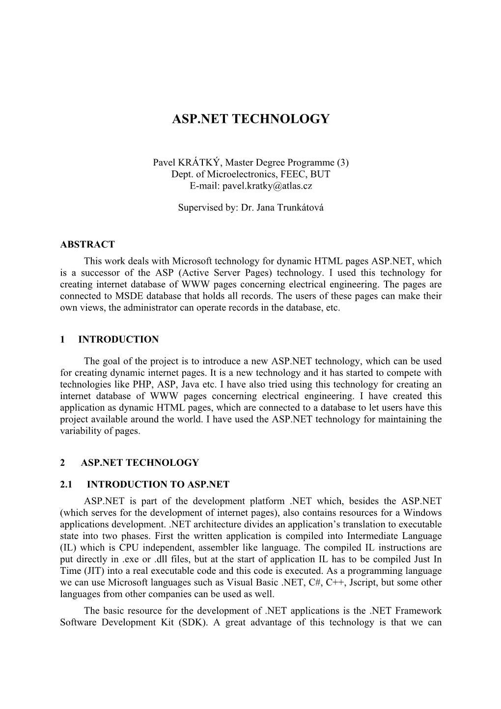 Asp.Net Technology