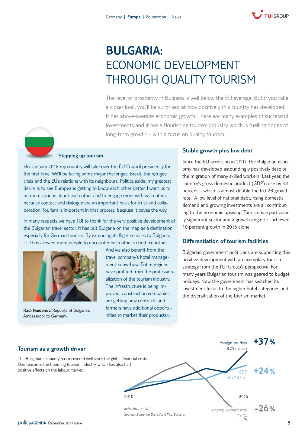 Economic Development Through Quality Tourism