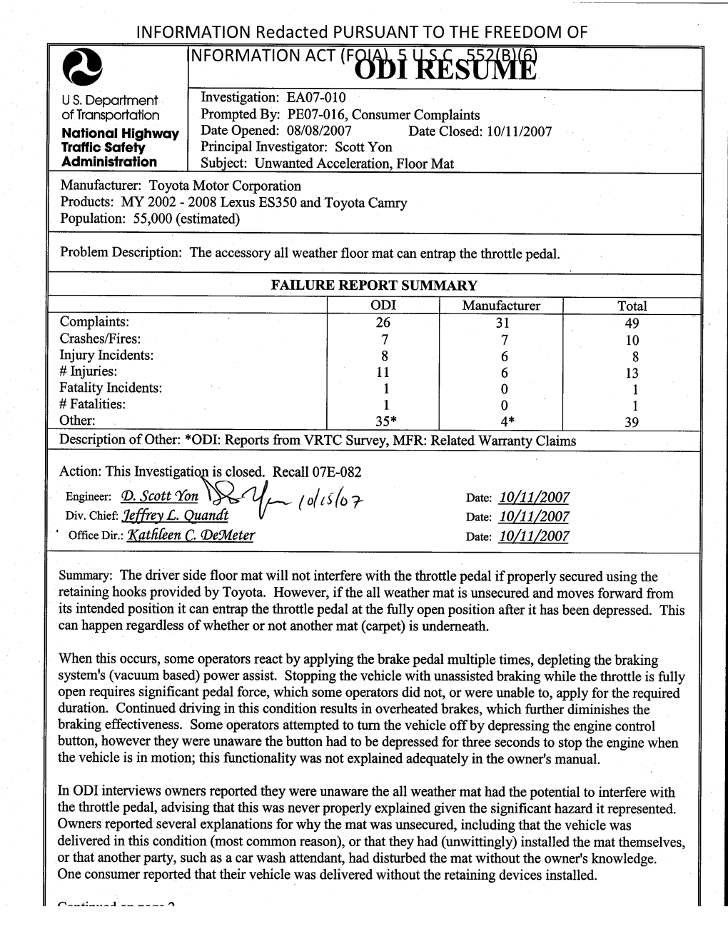 F -1 660W ODI RESUME