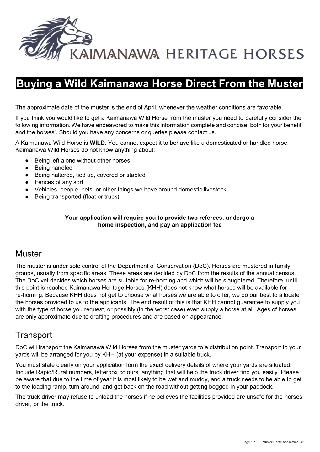 Buying a Wild Kaimanawa Horse Direct from the Muster