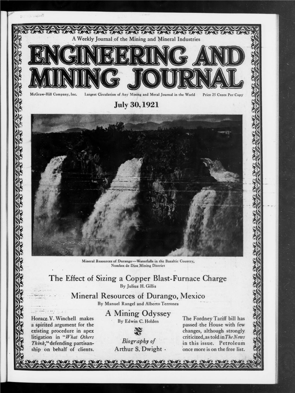 Engineering and Mining Journal 1921-07-30: Vol 112 Iss 5
