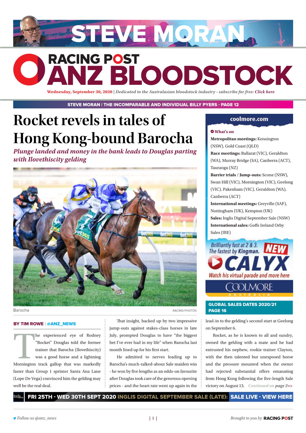 Rocket Revels in Tales of Hong Kong-Bound Barocha | 2 | Wednesday, September 30, 2020