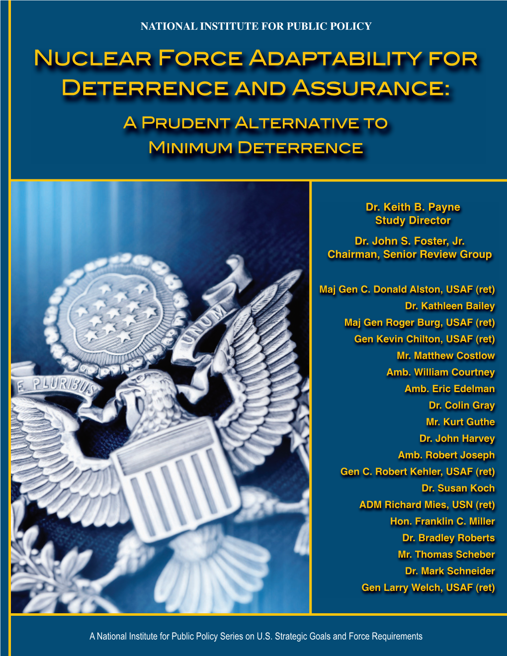 Cover Nuclear Force Adaptability for Deterrence and Assurance.Indd