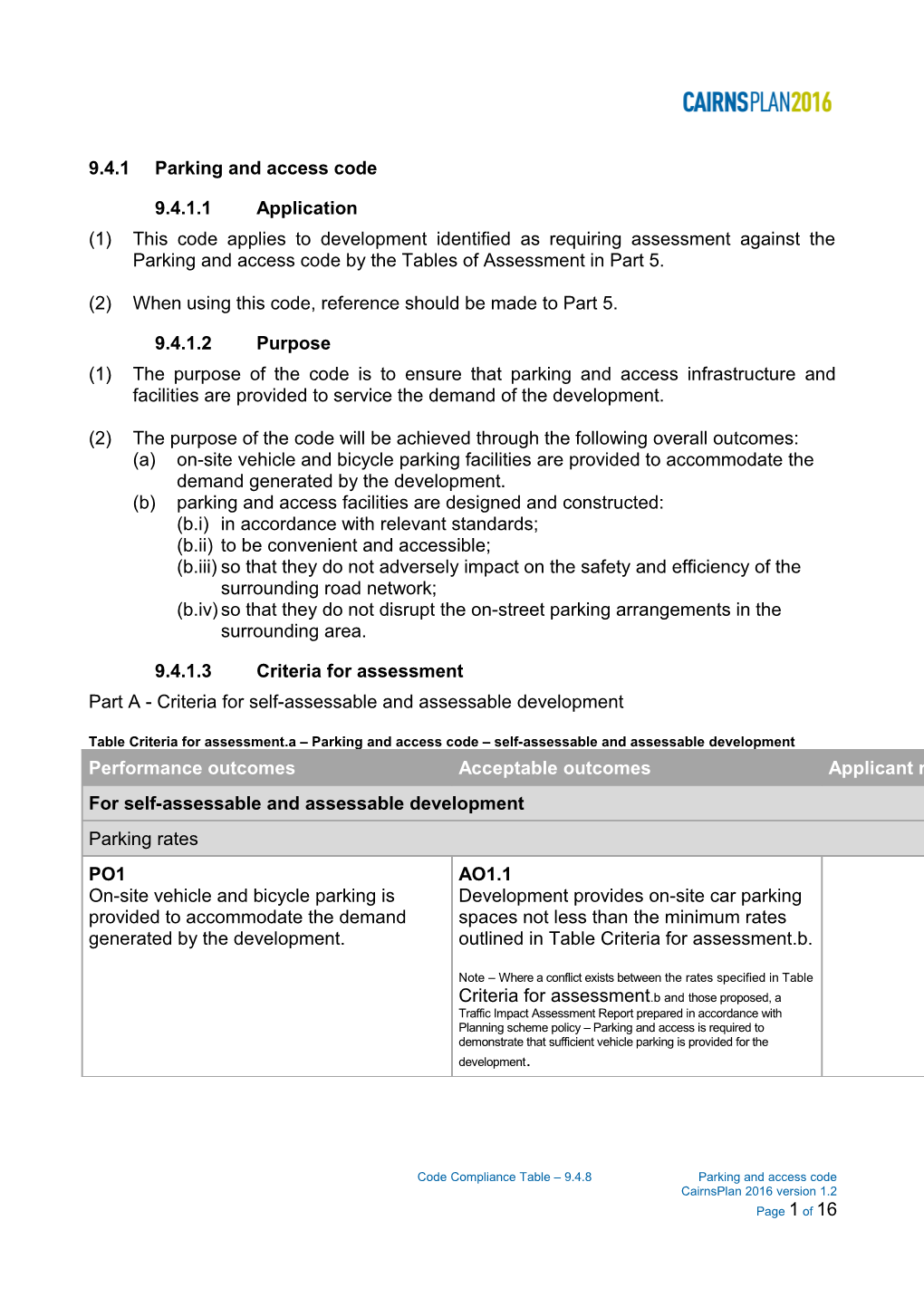 Cairns Region Planning Scheme s1