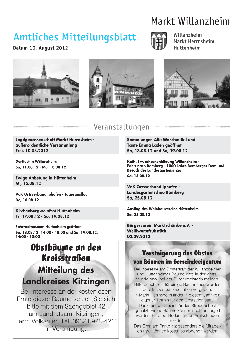 Amtliches Mitteilungsblatt Markt Herrnsheim Datum 10
