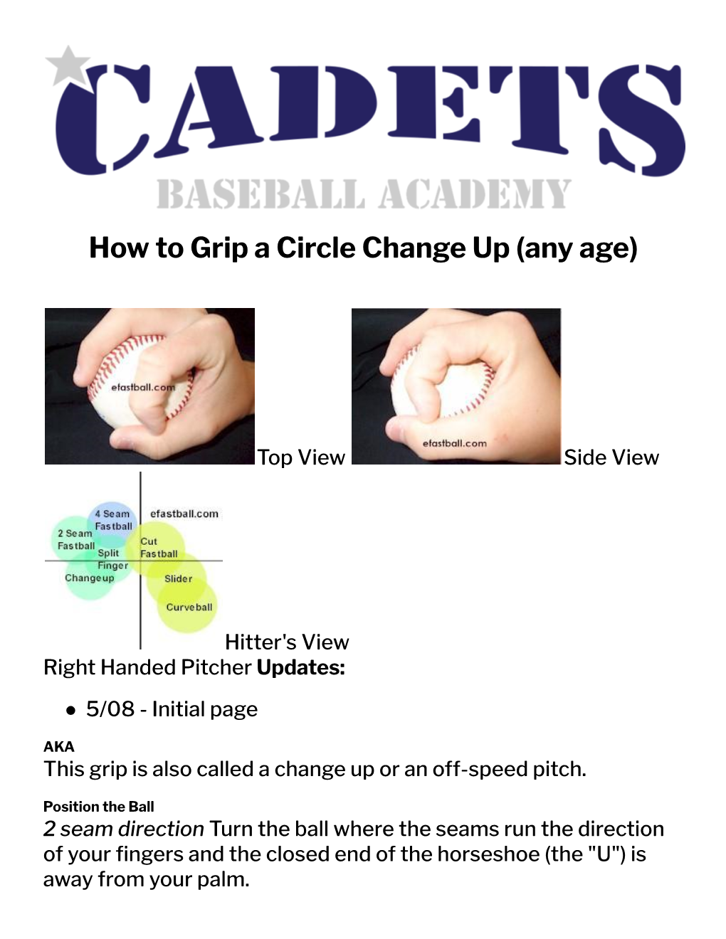How to Grip a Circle Changeup