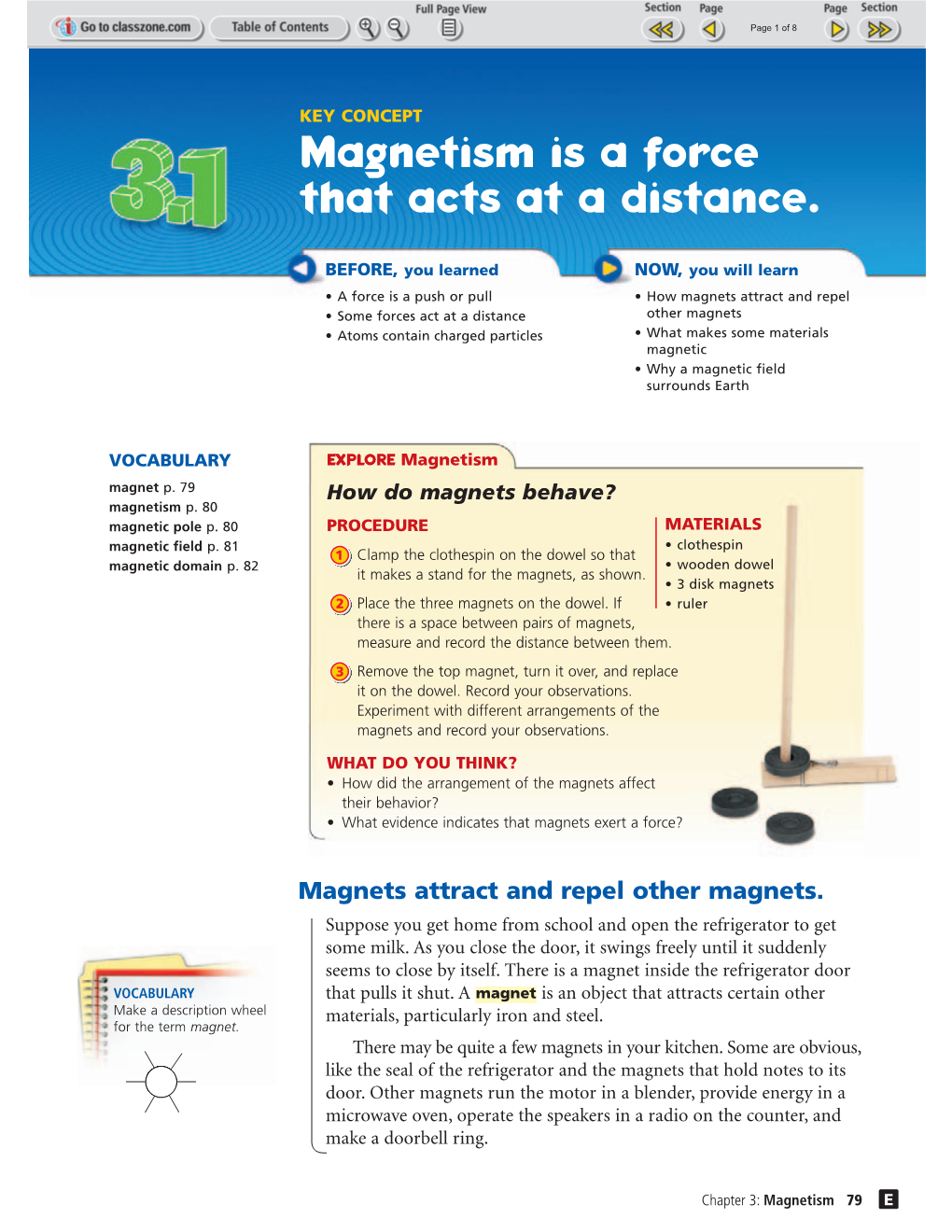 Magnetism Is a Force That Acts at a Distance