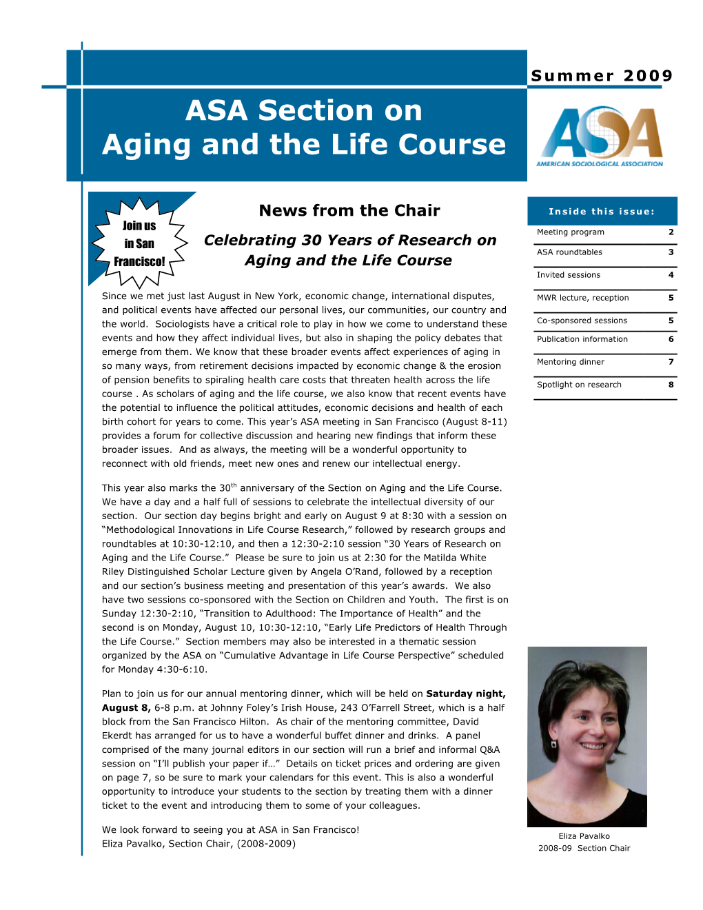 ASA Section on Aging and the Life Course