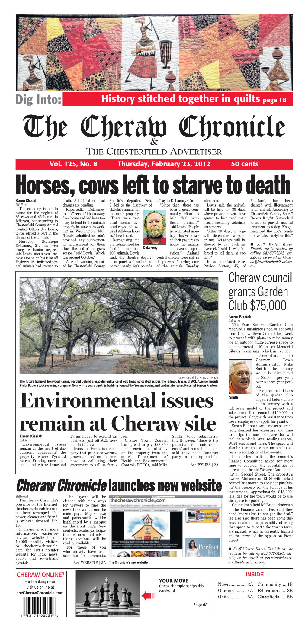 Environmental Issues Remain at Cheraw Site