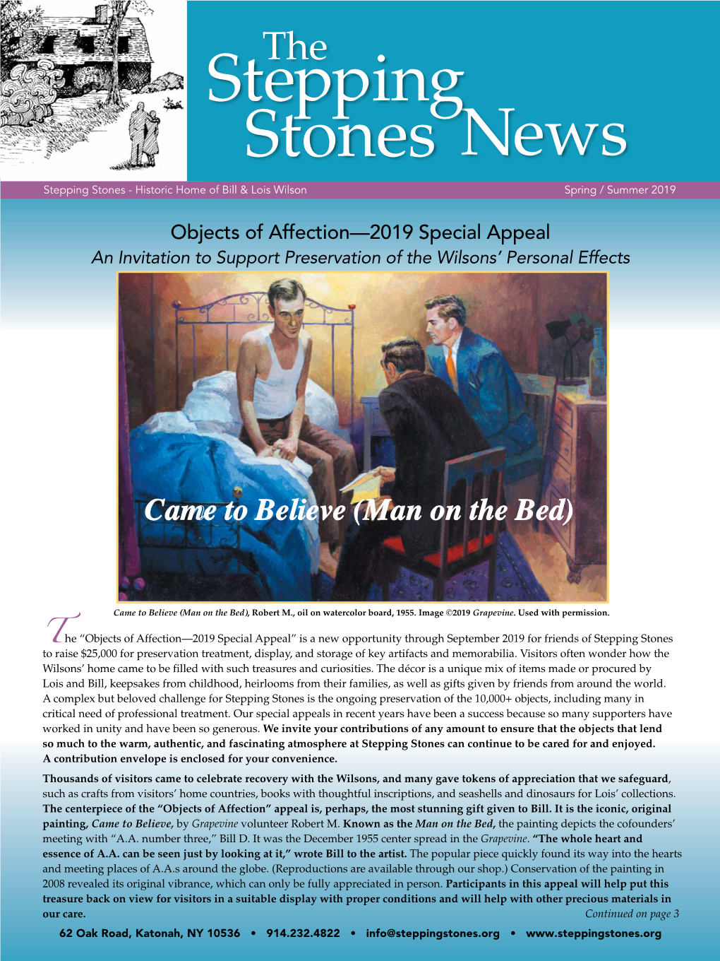 News Stepping Stones - Historic Home of Bill & Lois Wilson Spring / Summer 2019
