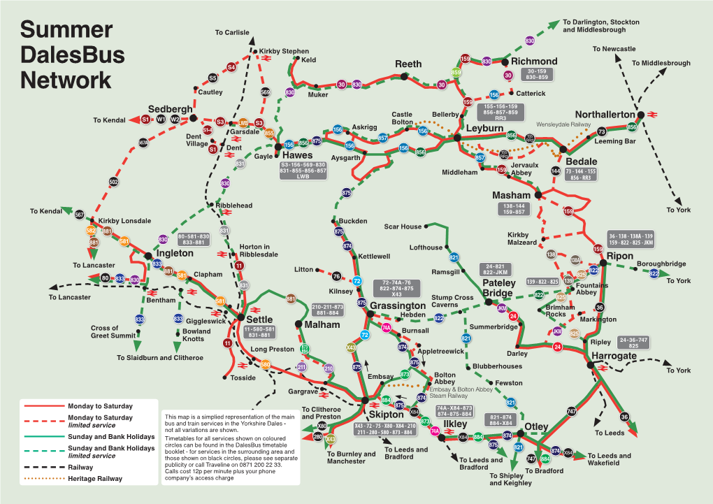 Summer Dalesbus Network