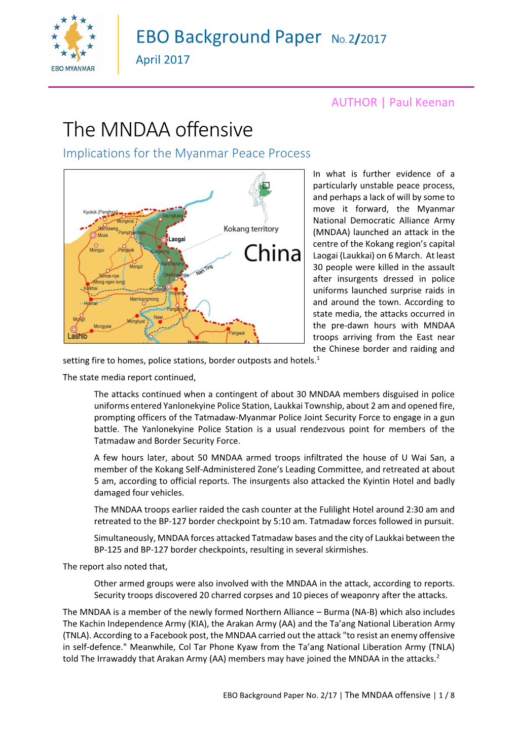 The MNDAA Offensive