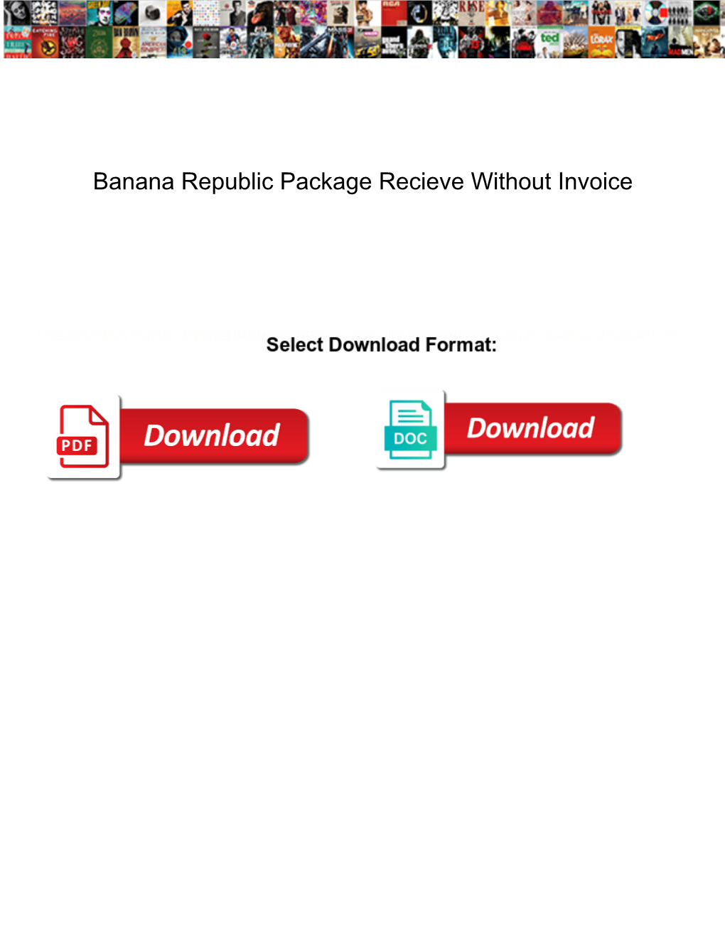 Banana Republic Package Recieve Without Invoice