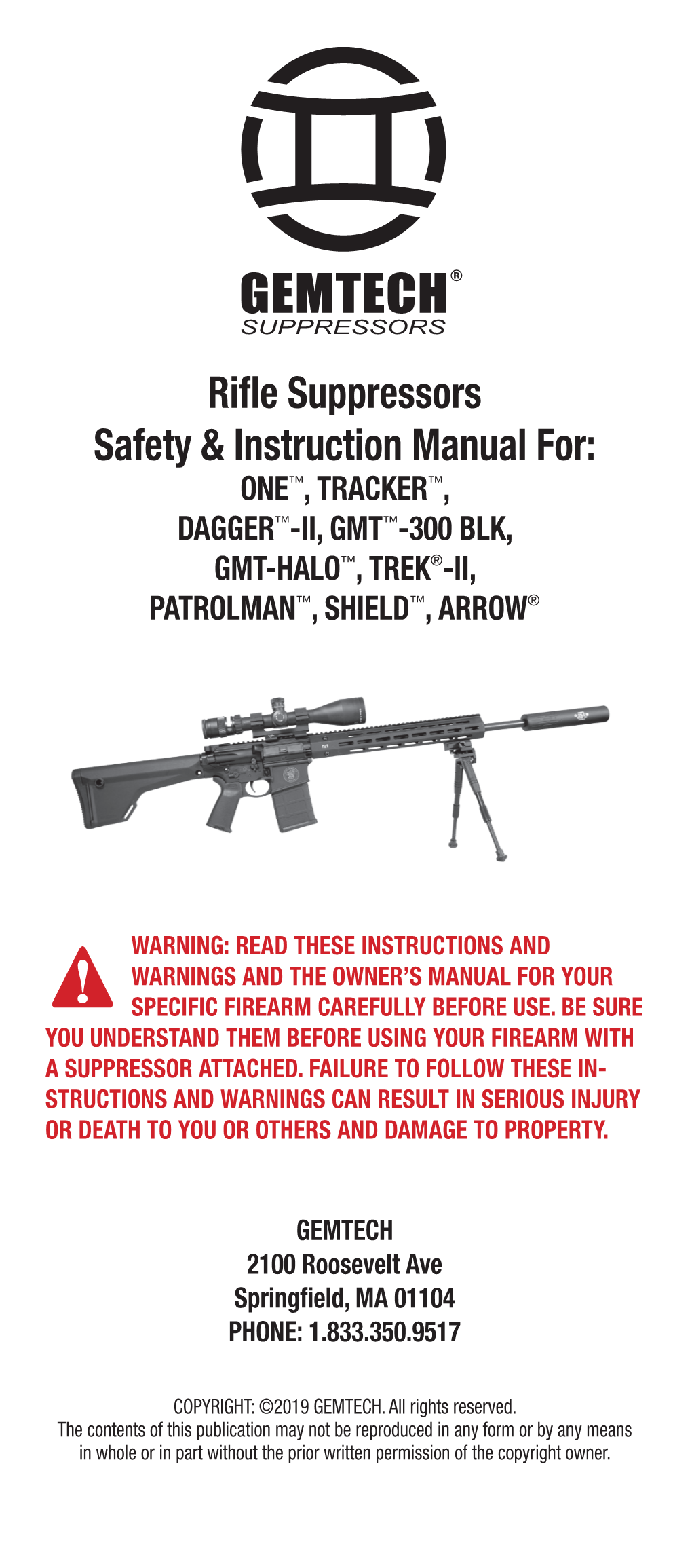 Rifle Suppressors Safety & Instruction Manual For