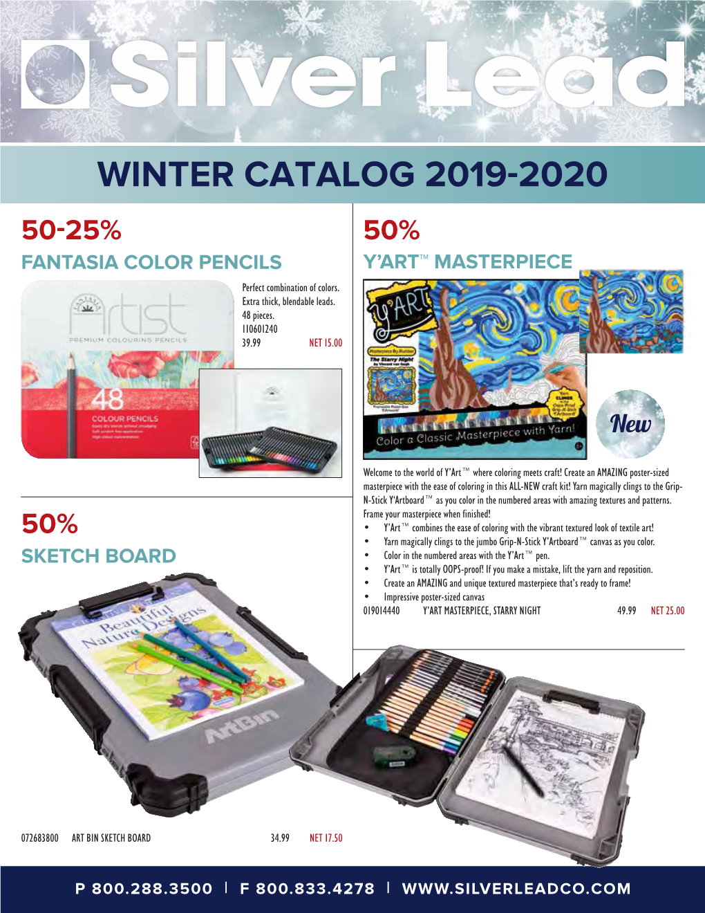 WINTER CATALOG 2019-2020 50-25% 50% FANTASIA COLOR PENCILS Y’ART™ MASTERPIECE Perfect Combination of Colors