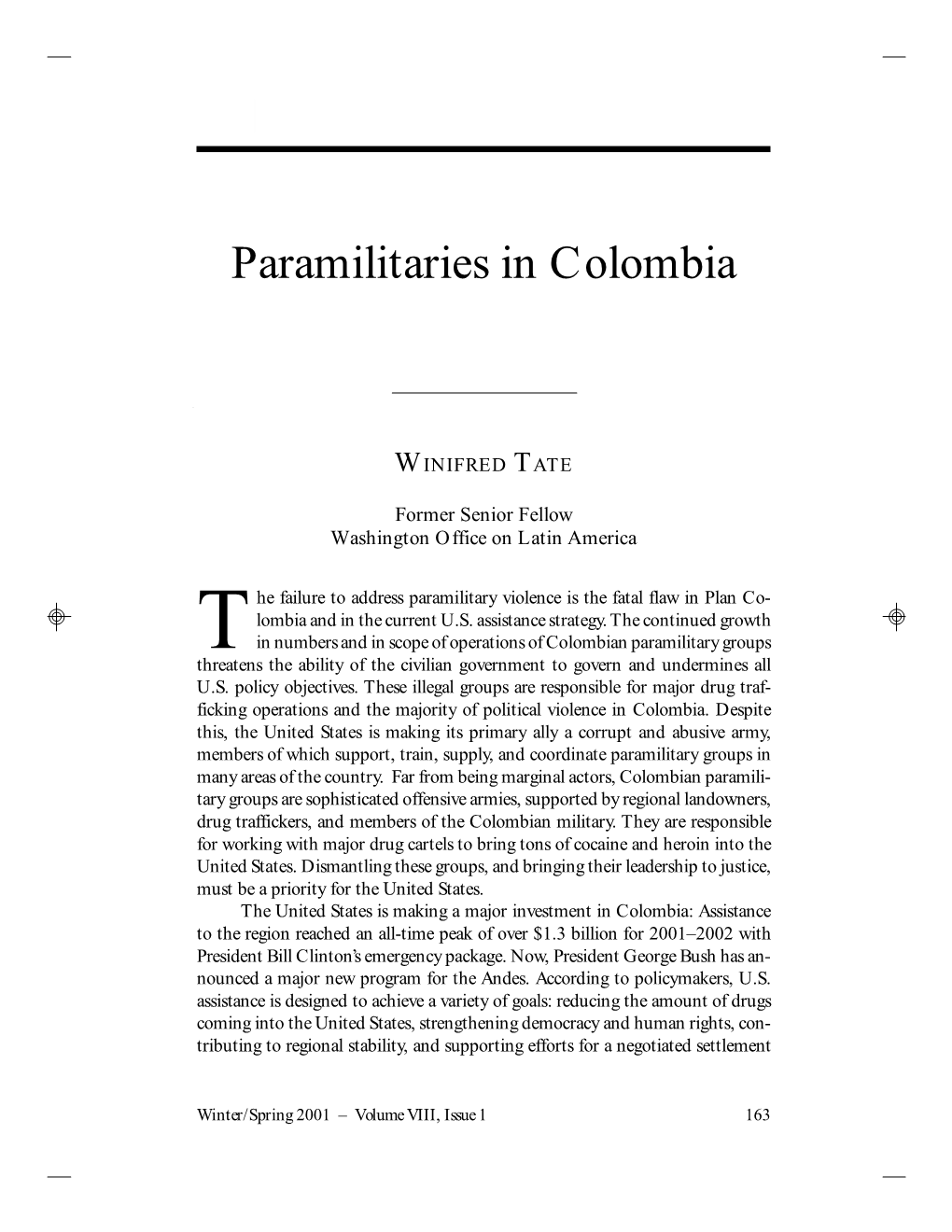 Paramilitaries in Colombia