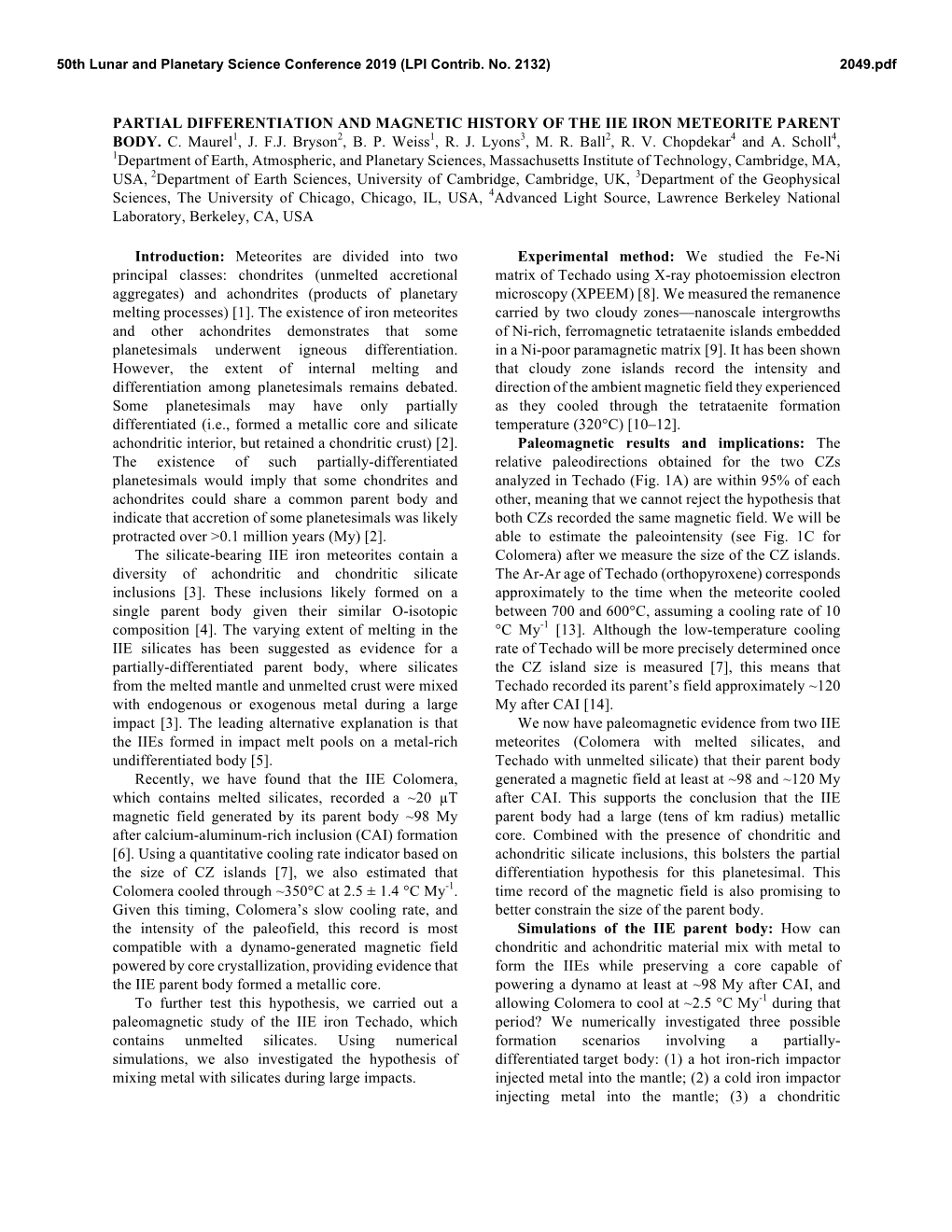 Partial Differentiation and Magnetic History of the Iie Iron Meteorite Parent Body