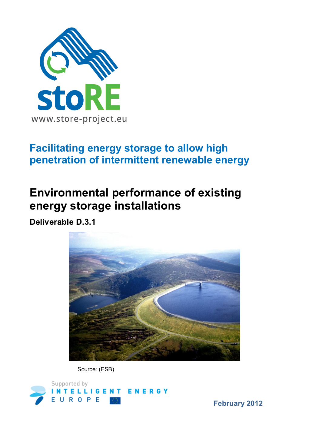 Environmental Performance of Existing Energy Storage Installations Deliverable D.3.1
