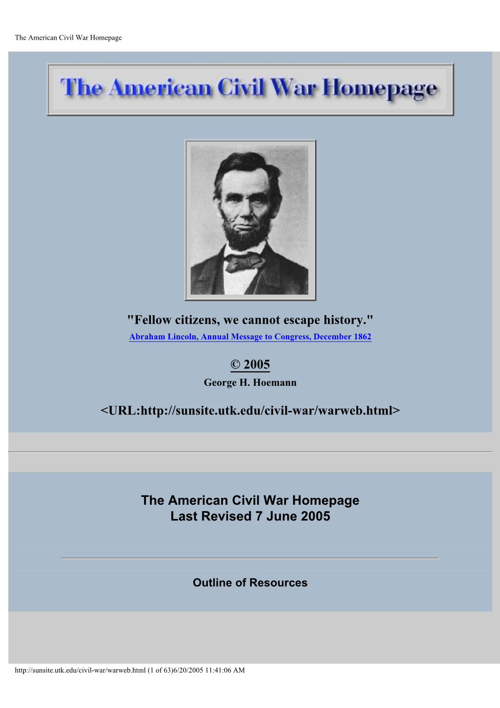 American Civil War Homepage