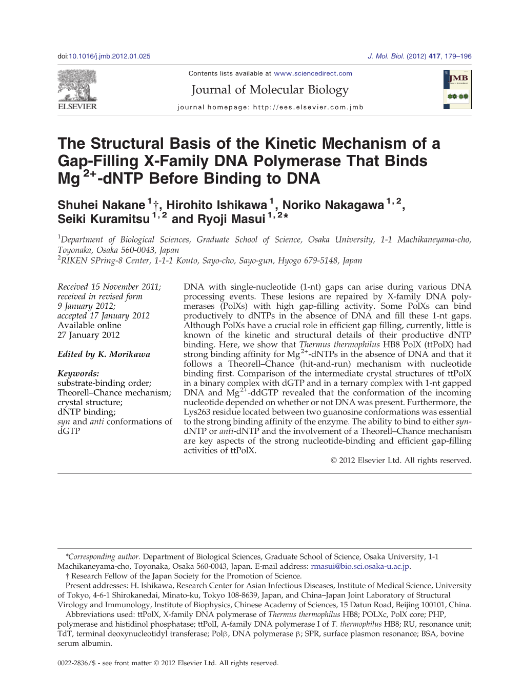 The Structural Basis of the Kinetic Mechanism of a Gap-Filling X-Family DNA Polymerase That Binds Mg 2+-Dntp Before Binding to DNA