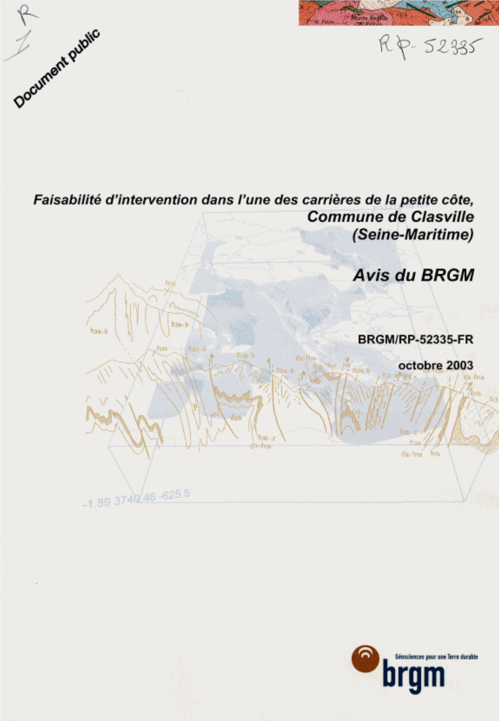 Faisabilité D'intervention Dans L'une Des Carrières De La Petite Côte