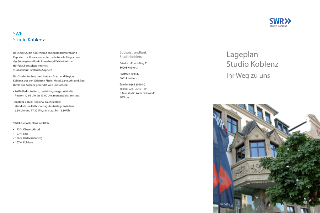 Lageplan Studio Koblenz